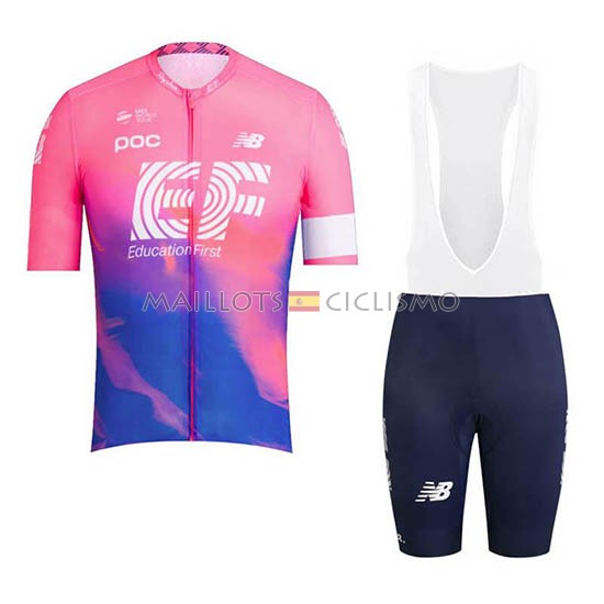 2019 Maillot EF Education First Tirantes Mangas Cortas Rosa